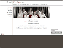 Tablet Screenshot of kunstkontext.org